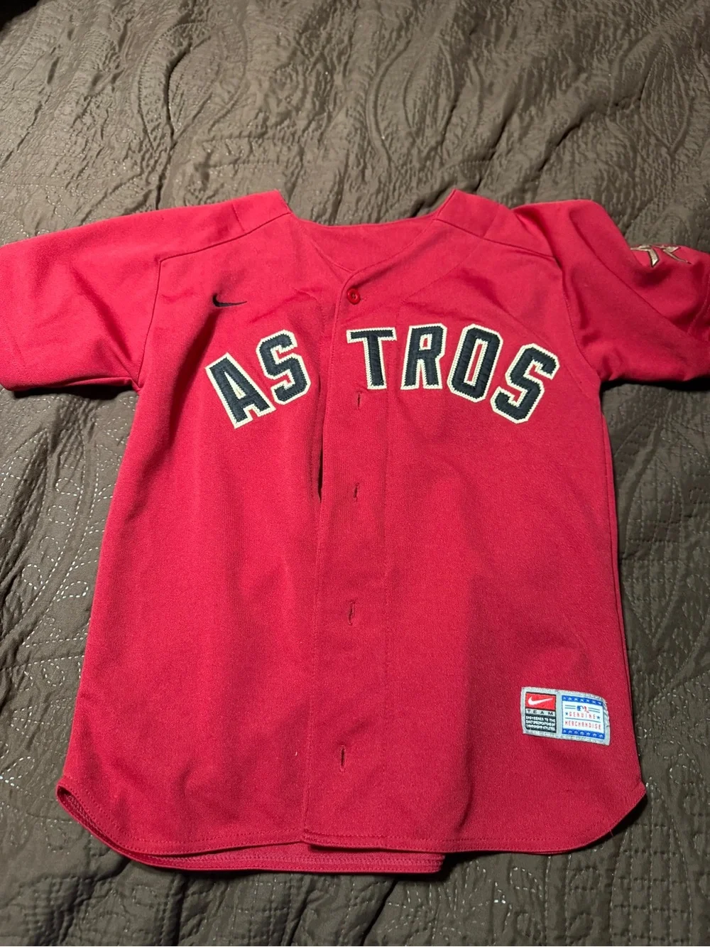 Nike kids Astros Red stitched Baseball Jersey